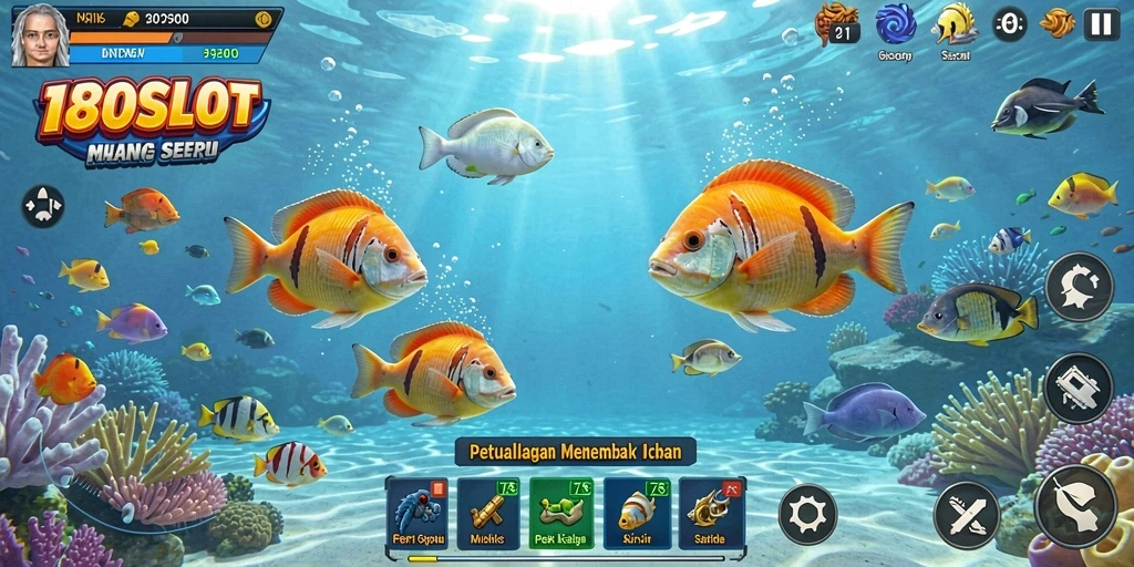 Gameplay seru menembak ikan di 180SLOT dengan aksi yang mendebarkan.