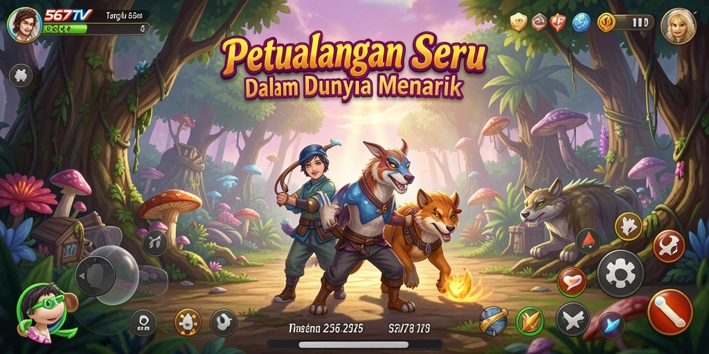 Gameplay 567TV menunjukkan aksi petualangan yang seru dan mendebarkan.