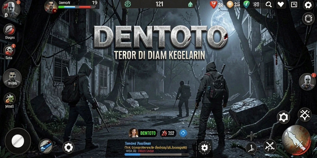 Screenshot menampilkan momen menegangkan dalam gameplay DENTOTO.