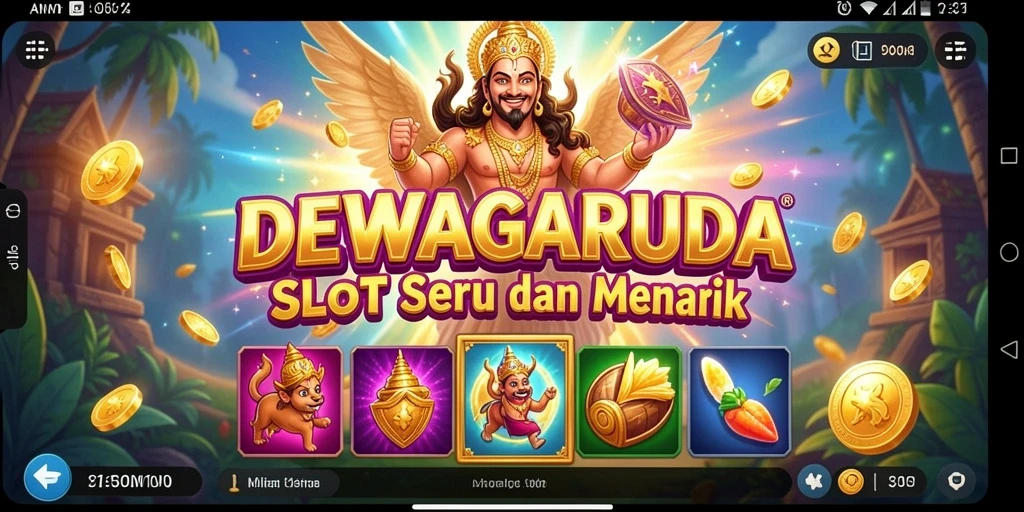 Tampilan gameplay menarik dari permainan Slot DEWAGARUDA.