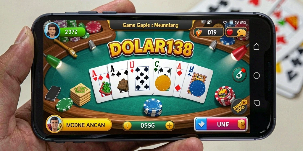 Tampilan antarmuka DOLAR138 dengan gameplay seru Gaple.