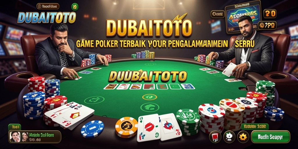 Tampilan permainan poker yang mendebarkan dari DUBAITOTO.