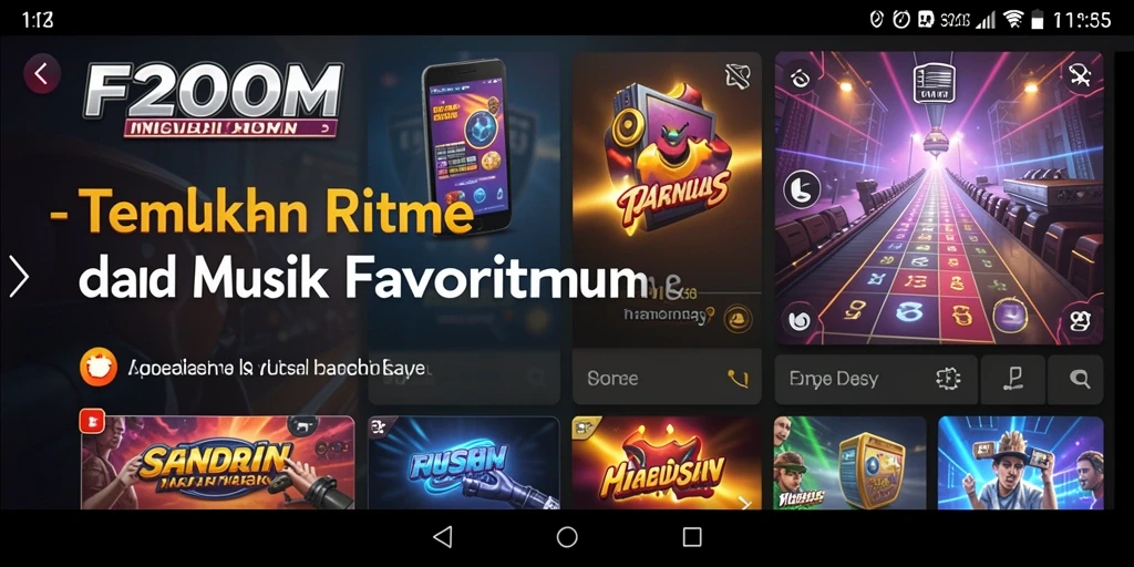 Screenshot gameplay <strong>F200M</strong> menampilkan pengguna bermain musik dengan penuh semangat.