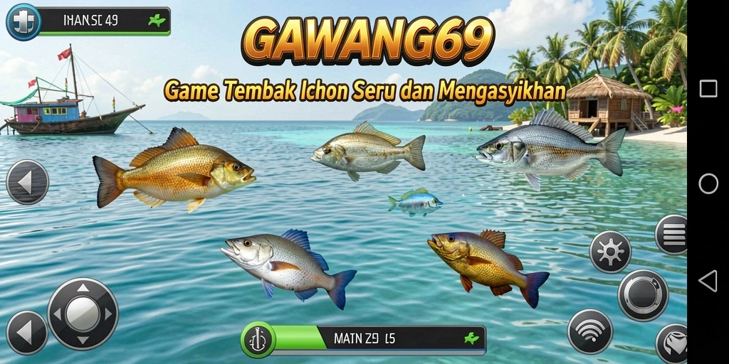 Screenshot GAWANG69 menampilkan aksi menembak ikan yang menegangkan.