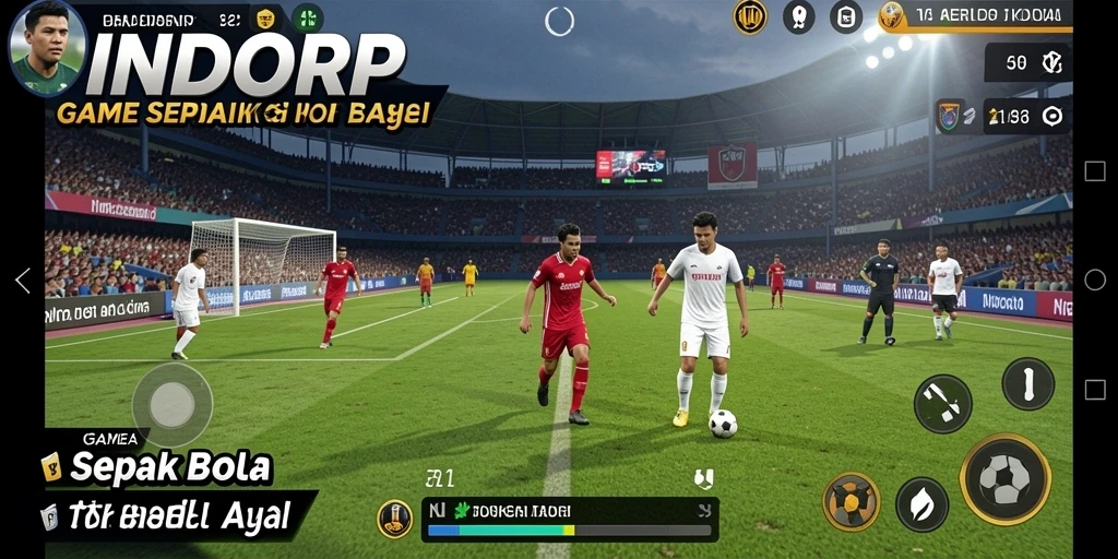 Screenshot gameplay INDORP yang menunjukkan aksi seru di lapangan.