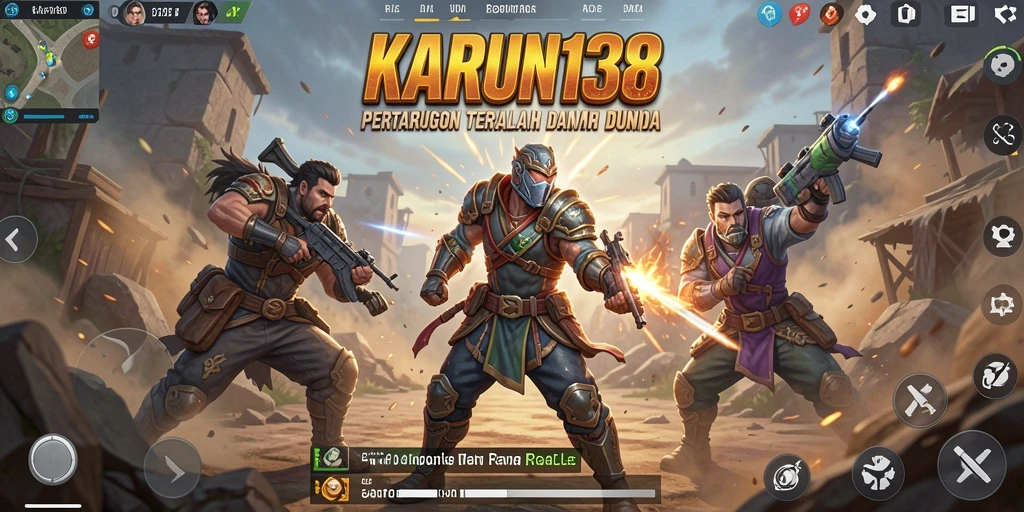 Tangkapan layar gameplay <strong>KARUN138</strong> menunjukkan aksi pertarungan yang mendebarkan.