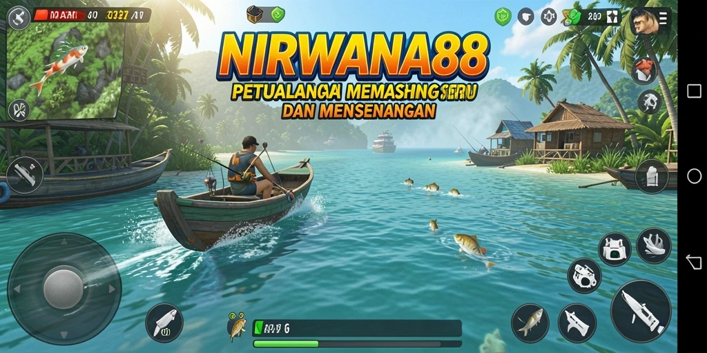 Tampilan gameplay NIRWANA88 yang seru saat memancing.