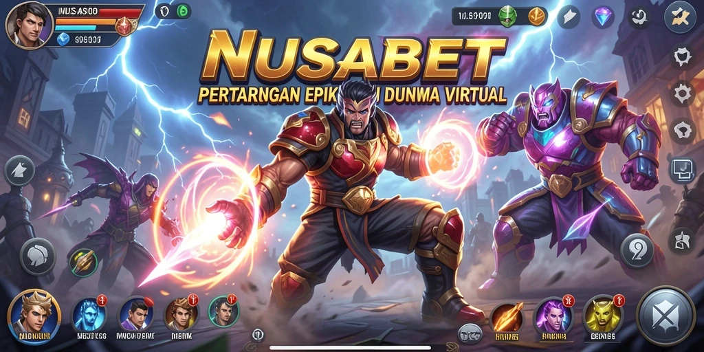 Tampilkan pertarungan seru di NUSABET dengan karakter unik.