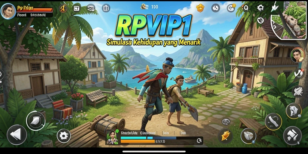 Tampilan gameplay <strong>RPVIP1</strong> yang menampilkan aktivitas karakter.