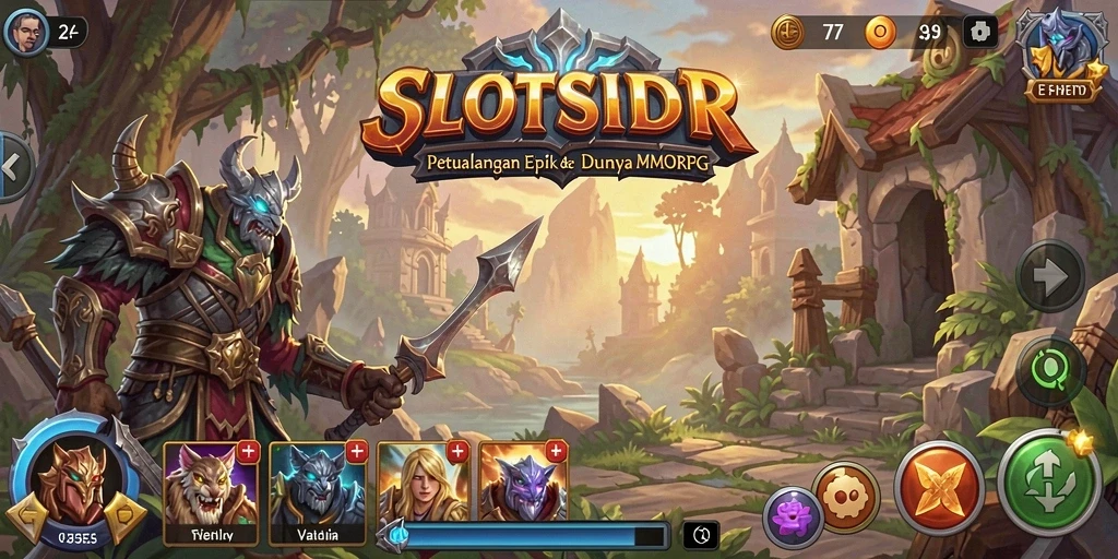 Tampilan menakjubkan dari gameplay SLOTSIDR dalam dunia MMORPG.
