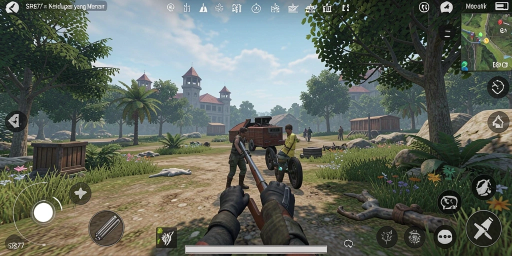 Tampilan gameplay menarik dari SR877 dengan fitur simulasi mendalam.