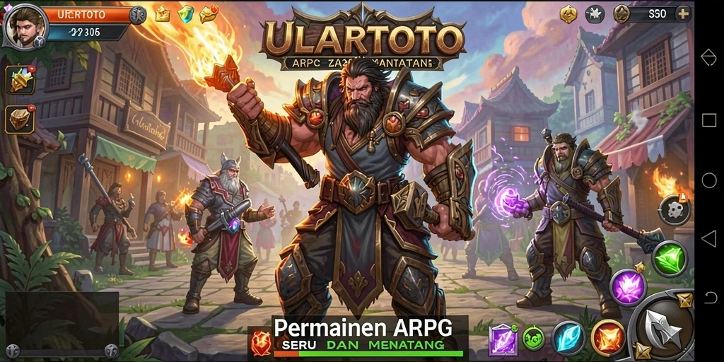 Tampilan gameplay ULARTOTO yang seru dan menggembirakan dalam genre ARPG.