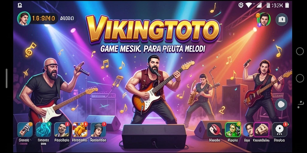 Screenshot gameplay VIKINGTOTO yang menunjukkan pengalaman bermain musik.