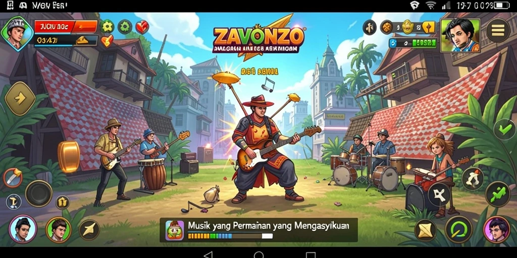 Screenshot utama ZAVONZO menampilkan gameplay seru dan interaksi pengguna.